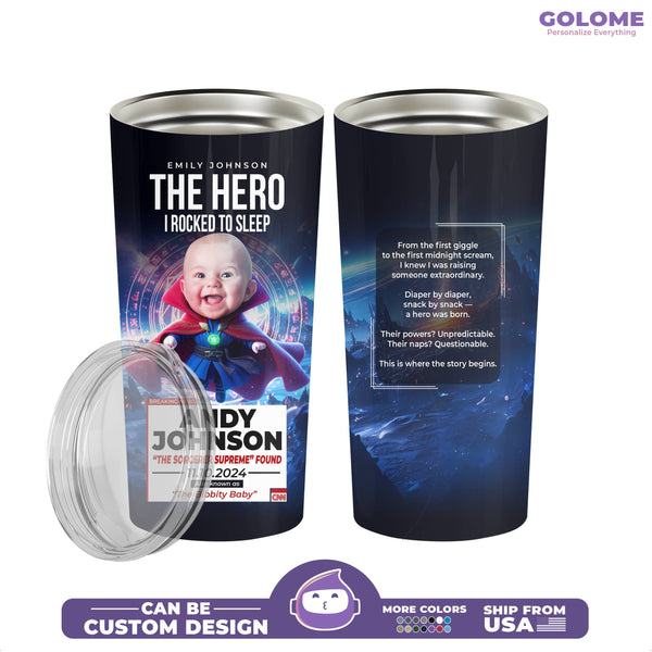 Personalized Baby Sorcerer Supreme Tumbler – Funny CNN Superhero Gift for Moms